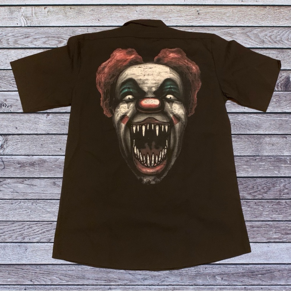Spirit Halloween Clown Trucker Workshirt Shirt Work Killer Klowns Vintage